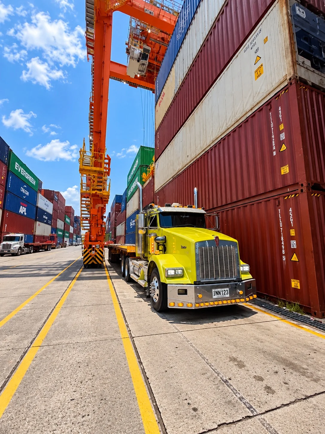 Tractomulas en operaciones portuarias de importación y exportación INNOVALOG